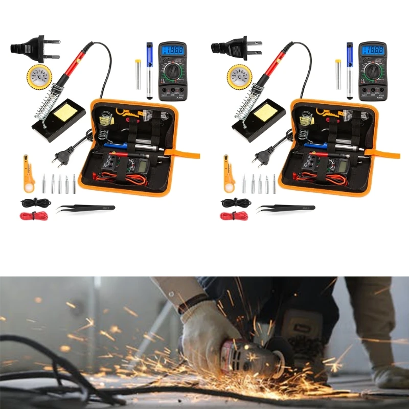 

Электрический паяльник с регулируемой температурой, комплект для ремонта домашних телефонов и компьютеров, жестяной паяльник с постоянной температурой, 60 Вт