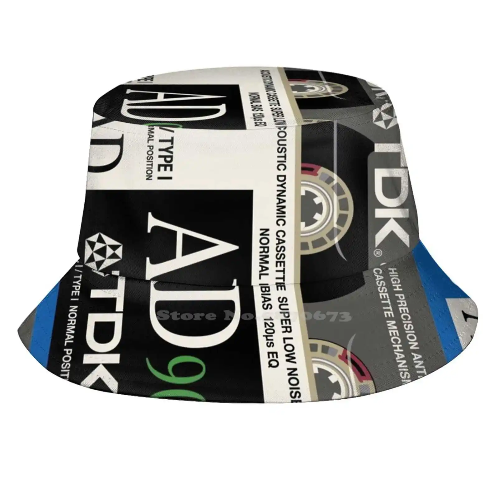 Classic Music Cassettes Tdk Ad90 Unisex Fisherman Hats Cap Cassette Retro Tape Boombox Music Graphics Dolby Compact Cd