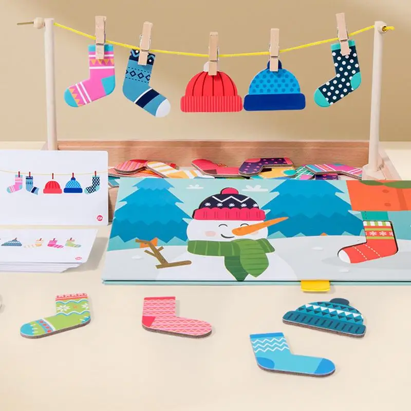 

Детские игры по методике Монтессори, деревянные игрушки, сушилка одежды, пазл, головоломки, игры, развивающие игрушки, подарки