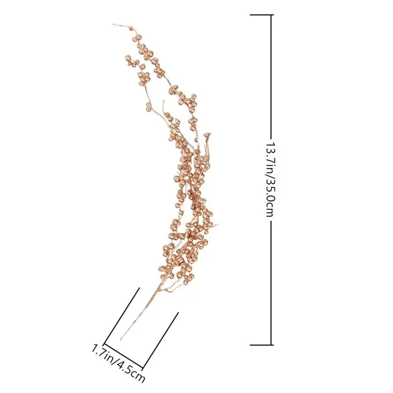 3 шт. рождественская имитация ягодной ветки искусственные ягоды Золотая елка