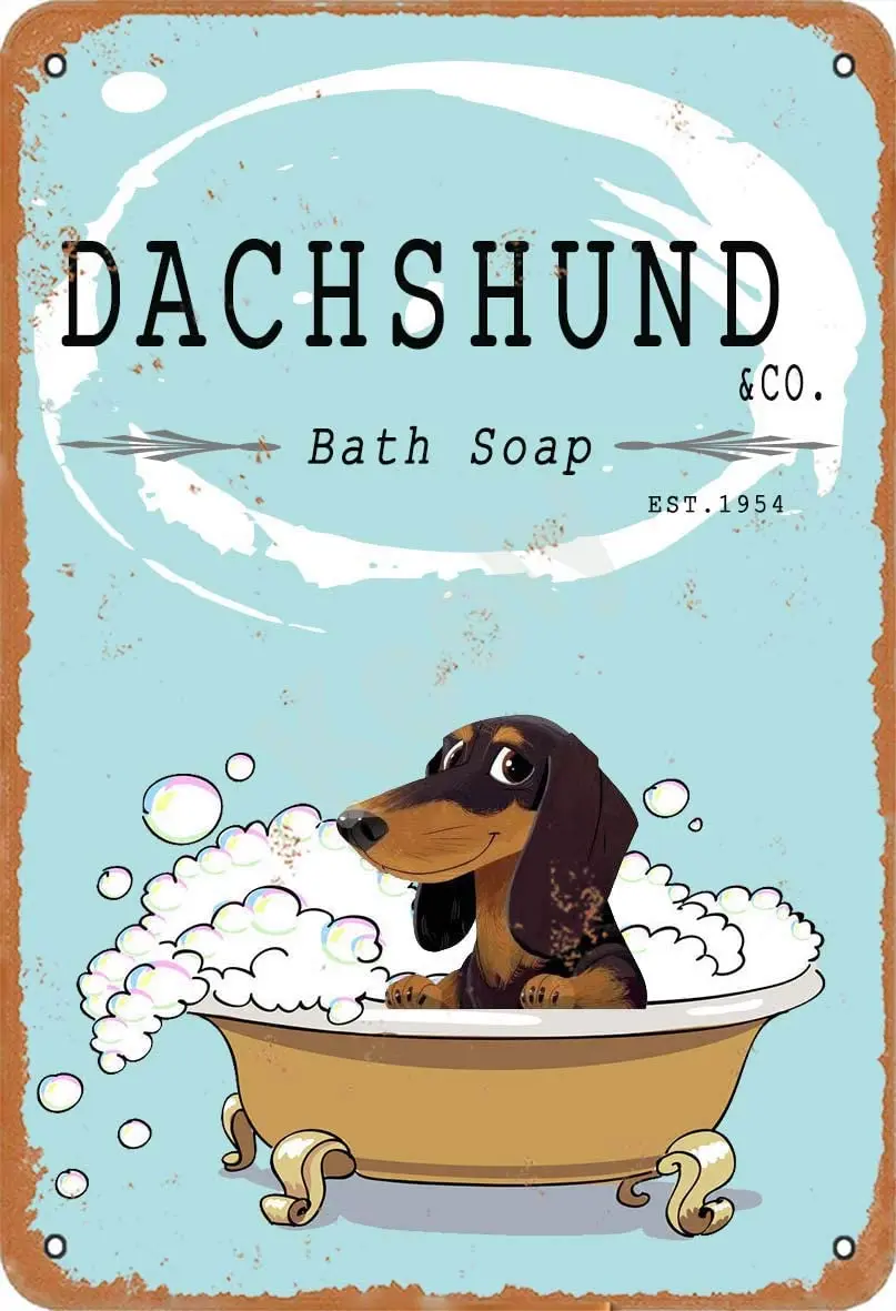 

Dachshund Retro Vintage Tin Sign Bar Cafe Art Bar Decoration Living Room Bedroom Office Decoration 12x8 in farmhouse decor