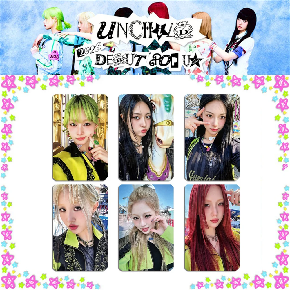 Фото Набор из 6 фотокарточек UNCHILD для косплея: YEEUN, HEEKIE, TINA, AKO, EVON, HAEUN. Новые глянцевые LOMO-карточки UNCHILD из нового альбома. Подарок для фанатов. №4