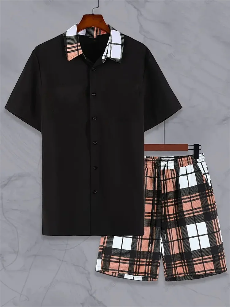 Рубашка мужская с принтом 3D модная Повседневная блуза коротким рукавом пляжные