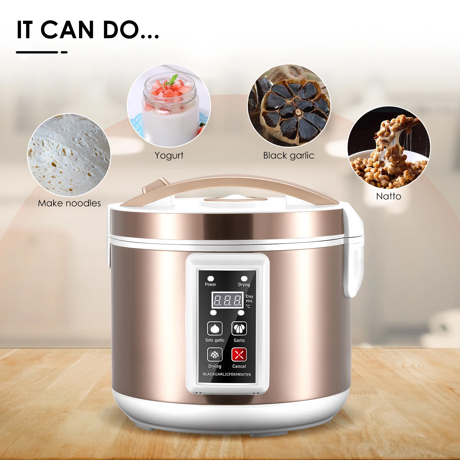 

5L Black Garlic Fermenter Electric Garlics Smart Fermentation Machine Automatic Zymolysis Zymosis Pot Natto Yogurt Maker EU US