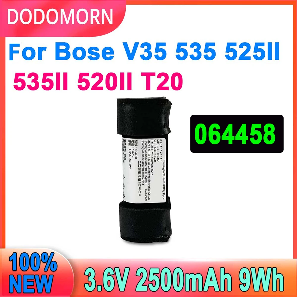 Bluetooth динамик для BOSE V35 535 520II 525II 535II T20 Series 626161-0010, высокое качество, аккумулятор 064458 064454, 3,6 В, 9 Вт/ч, 2500 мАч Bluetooth динамик для BOSE V35 535 520II 525II 535II T20 Series 626161-0010, высокое качество, аккумулятор 064458 064454, 3,6 В, 9 Вт/ч, 2500 мАч