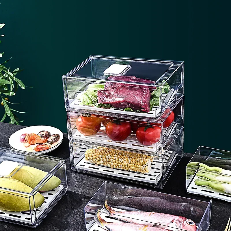 Ящик для кухонного холодильника коробка хранения фруктов овощей контейнер