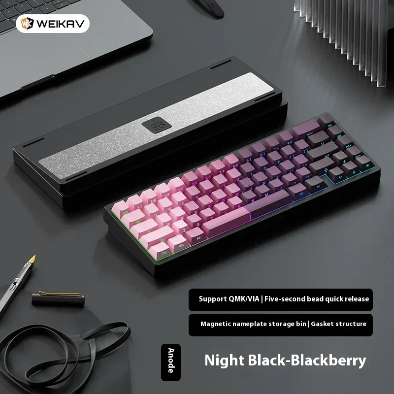 Weikav Lucky65 V2 механическая игровая клавиатура из алюминиевого сплава Rgb таможенная