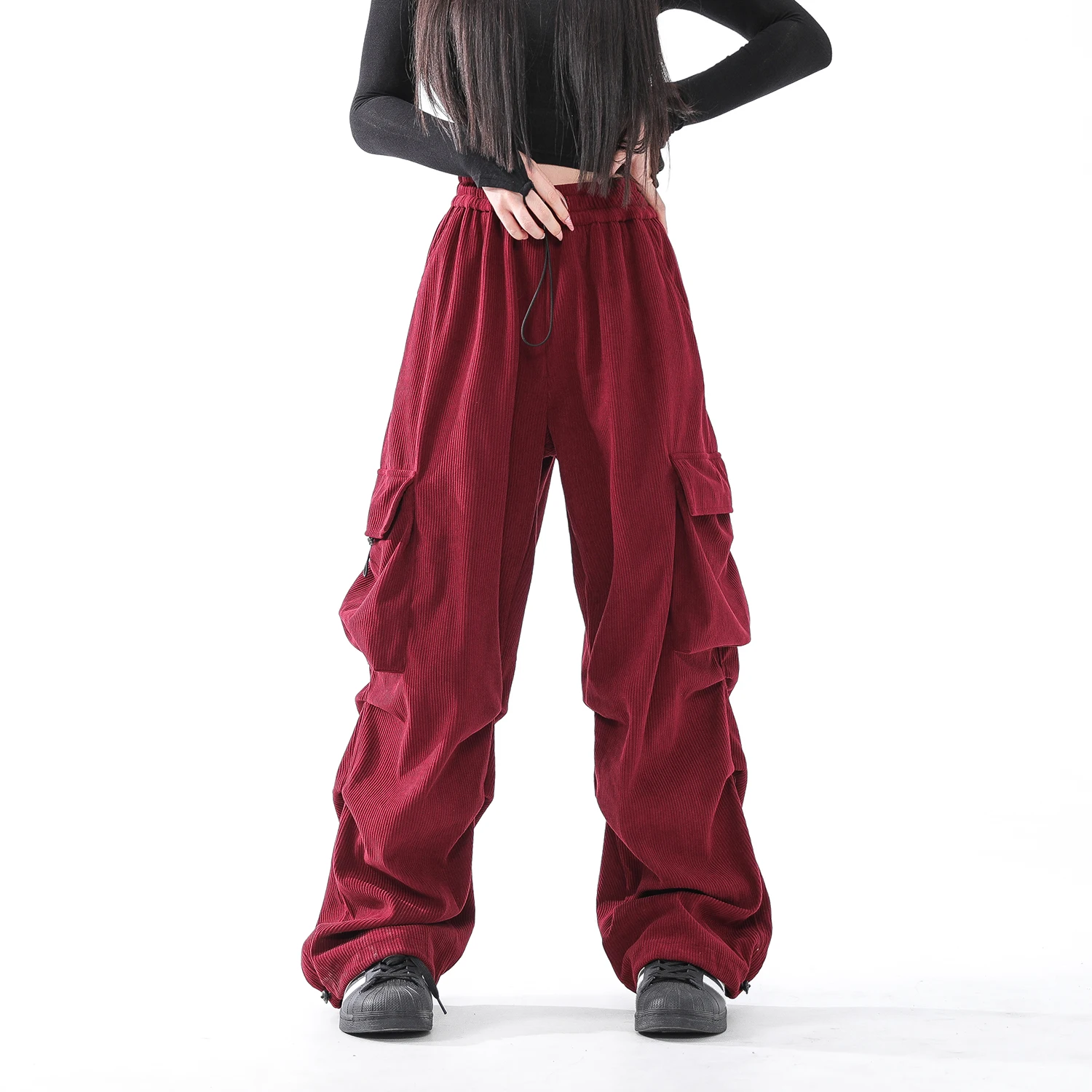 

Брюки-карго женские/мужские вельветовые, Модные свободные повседневные штаны в стиле бойфренда, брюки в стиле хип-хоп для кампуса, спортивные джоггеры