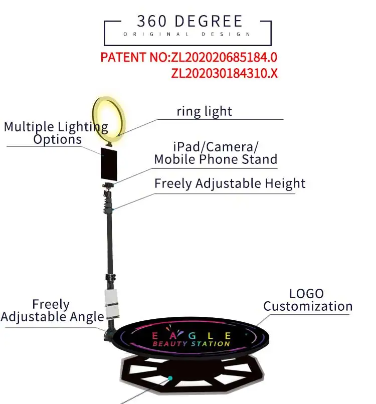 Свадебная Волшебная портативная мгновенная ручная фотобудка роуминговая 360