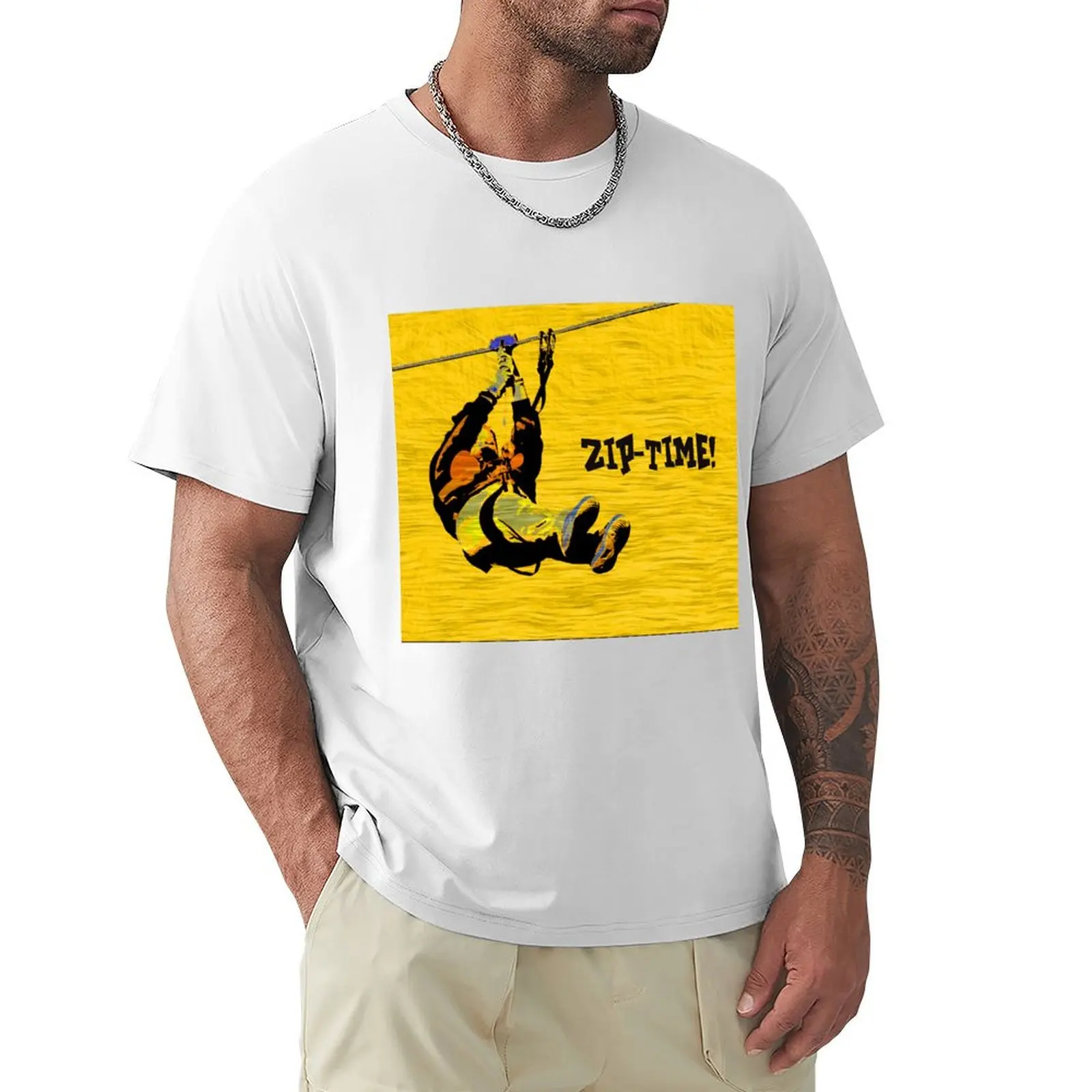Молния времени! -Футболка Zipline Rider футболка с коротким рукавом дизайнерские