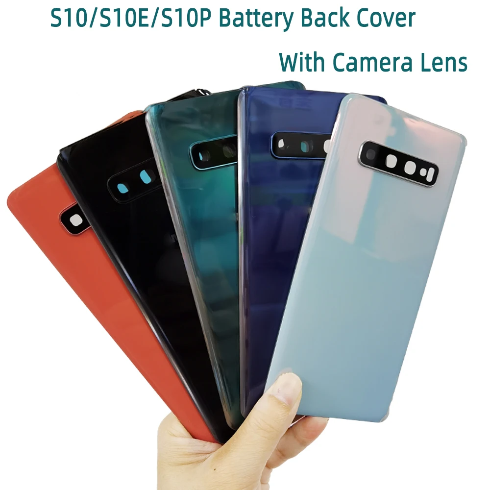

For SAMSUNG Galaxy S10e S10Plus S10+ G973 G975 G973F Battery Back Cover Rear Door Housing Panel Case With Camera Lens