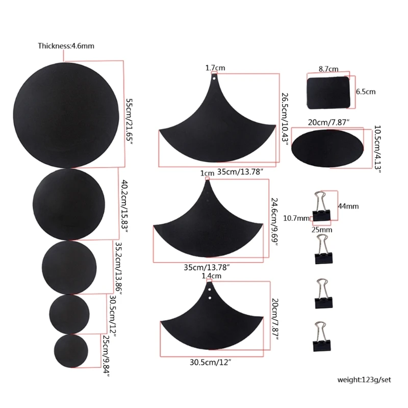 

14x Drum Silencers Pads with 4 Binder Clips Drum Mute Pads for Drums Cymbal TOP quality