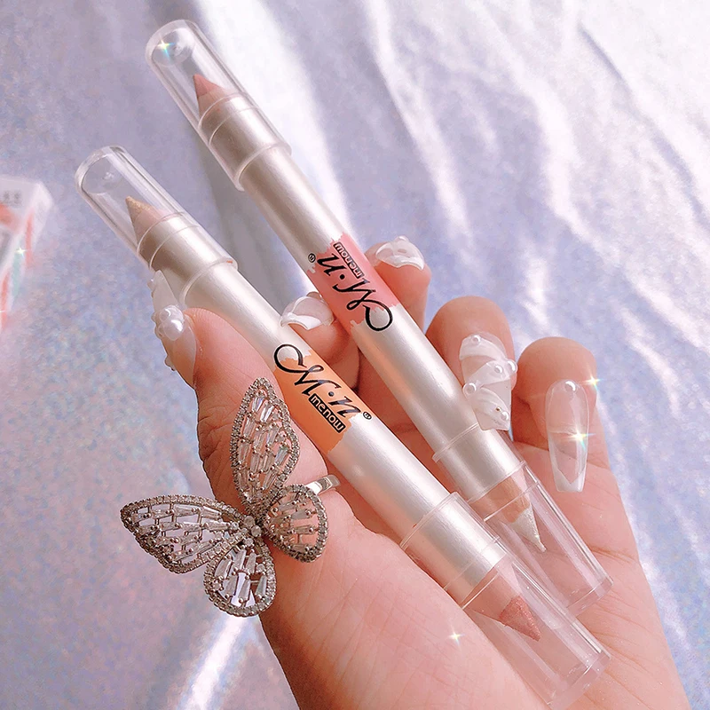 Хайлайтер с двойной головкой карандаш для теней век матовый перламутровый