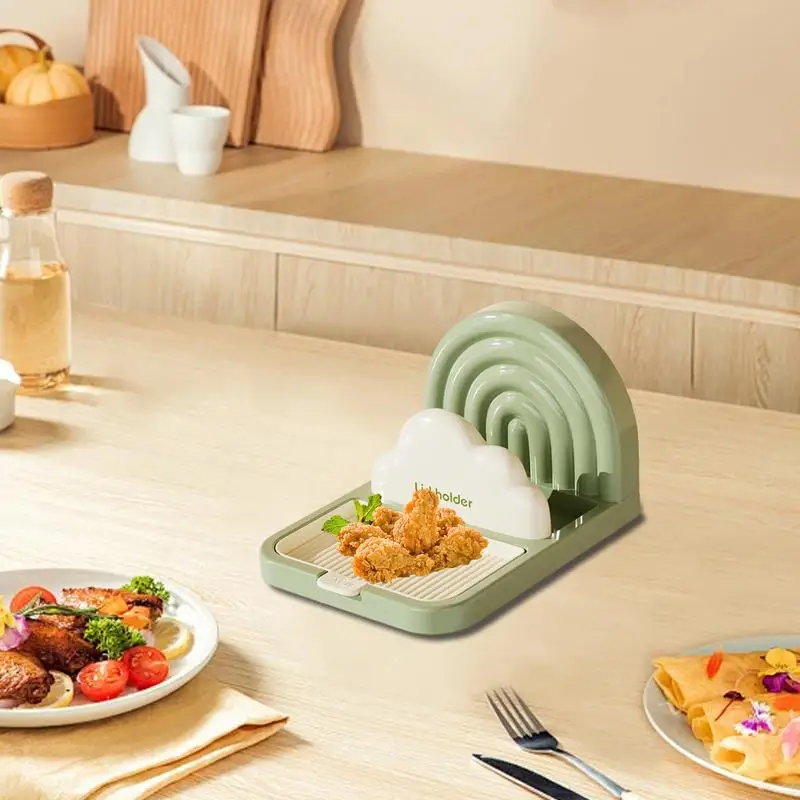 Держатель крышки кастрюли стойка на присоске держатель для без сверла