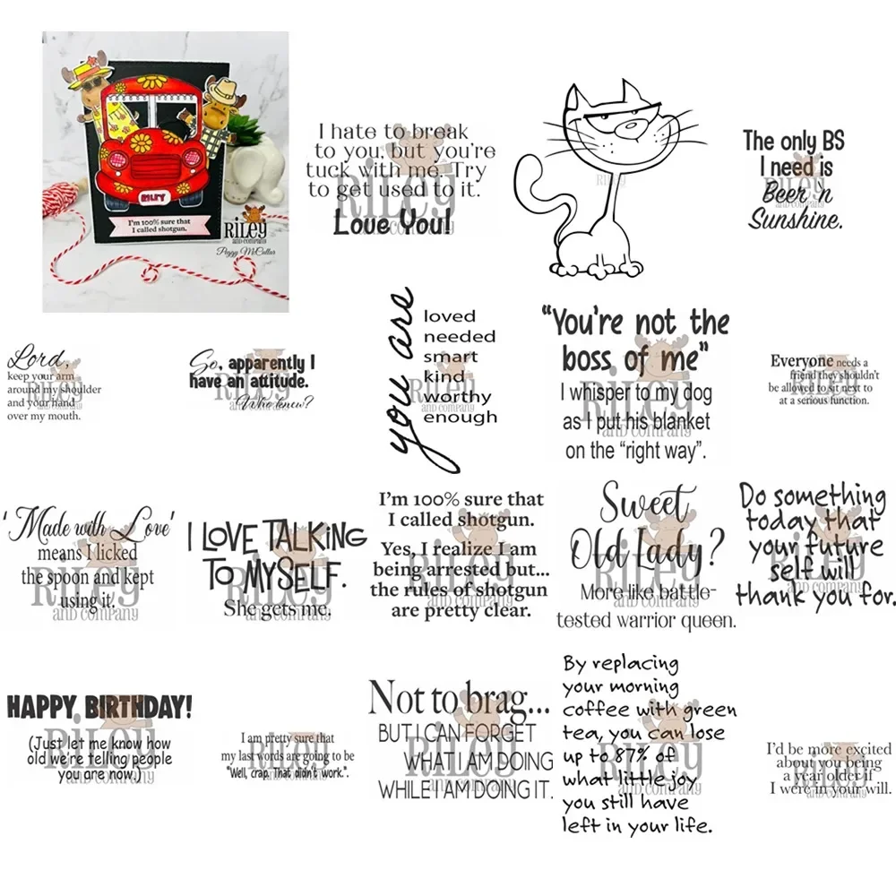 Художественные 2024 новые буквы с изображением кота штампы для ремесла тиснение