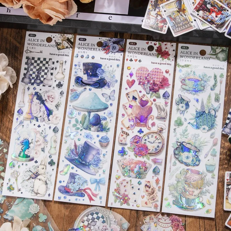 

Kawaii Creative Alice in Wonderland Paper Stickers for Scrapbooking Planner Card Making Journaling Decoration Stationery