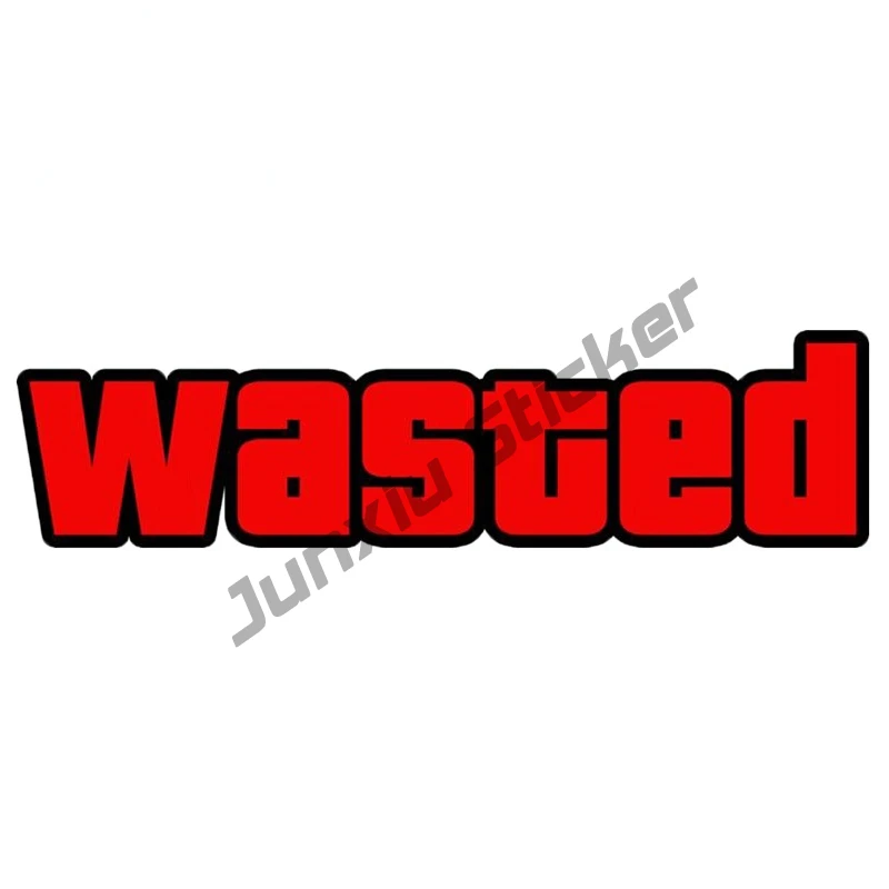 

Creative Vinyl Decal Wasted Car Sticker Waterproof Auto Decors on Car Body Trunk Bumper Rear Window Car Styling Decal KK13x4cm