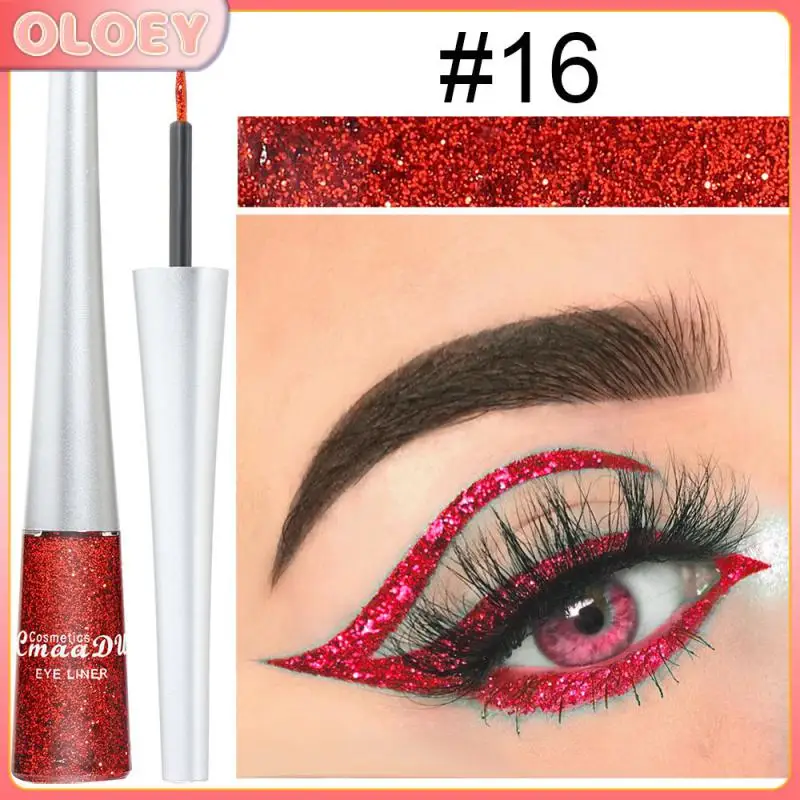 

Fast Quick Dry Colorful Shiny Eye Liner 16 Colors Brighten Sparkling Eyes Non Easy Smudge Eyeliner Liquid Eyeliner Eyes Makeup
