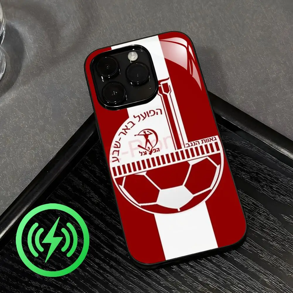 Чехол для телефона с дизайном клуба «Хапоэль» (Беэр-Шева) для iPhone 17 Air, 16, 15, 14, 13, 12, 11 Plus, Mini, Pro, Max, стеклянный магнитный чехол. (art.: 3920dd3271fba) - 3920dd3271fba