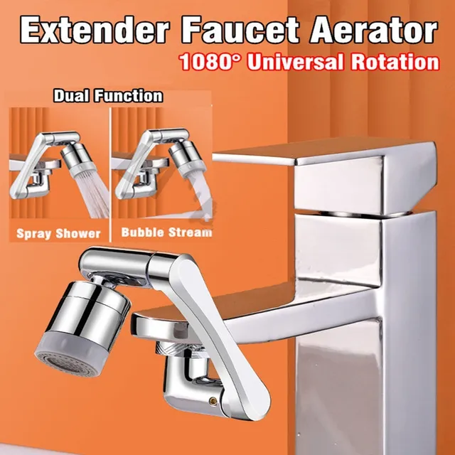 380° Rotation Kitchen Faucet Extender 1
