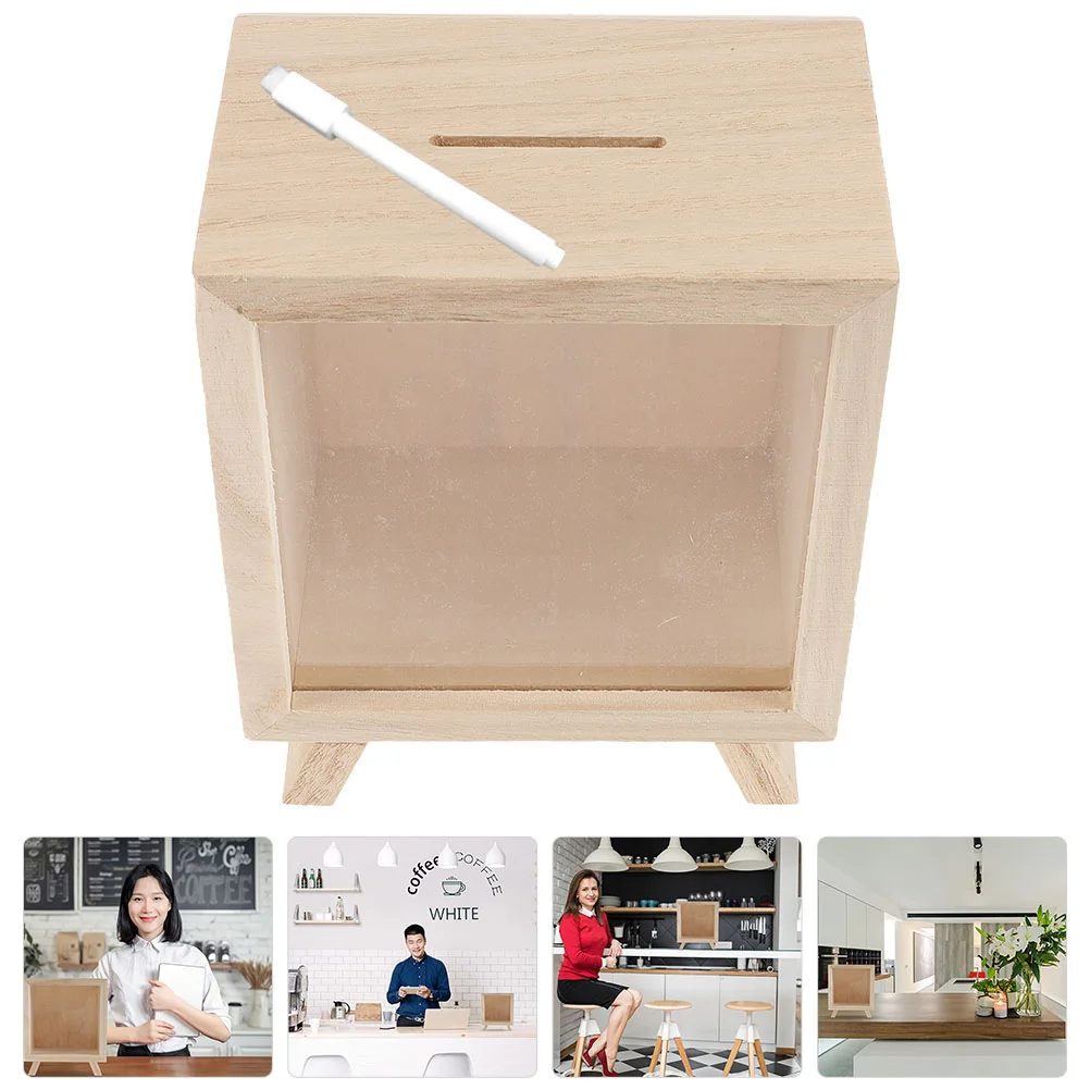 

Bank Piggy Box Money Coin Shadow Saving Kids Wooden Adult Savings Banks Custom Photo Frame Personalized Display Adults Case