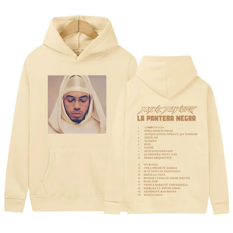 Новинка 2024 толстовка Myke Tower Merch Album Женская Толстовка Оверсайз Ретро пуловер в