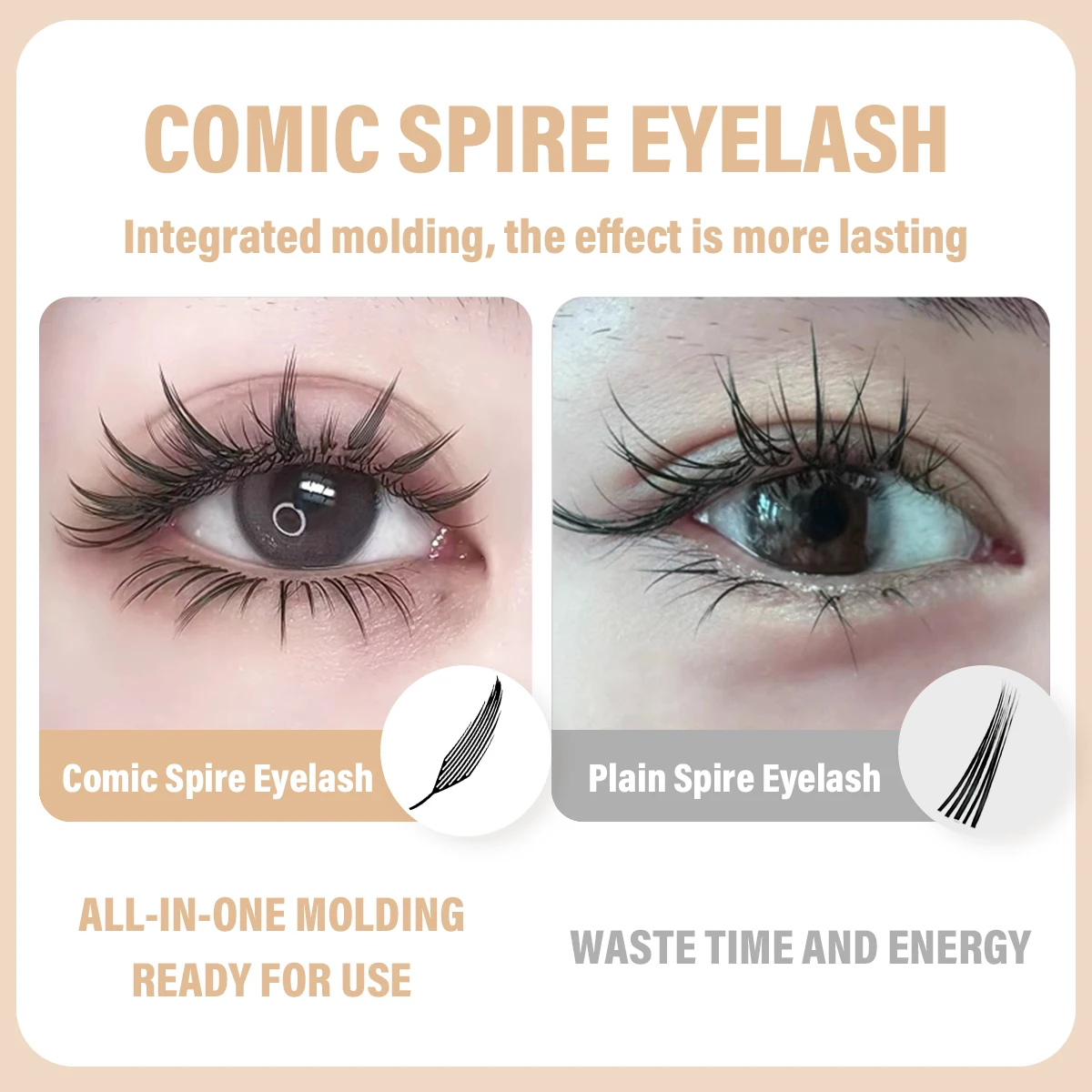 MASSCAKU 10 шт. синтетические ресницы с крыльями 8-15 мм смешанная длина