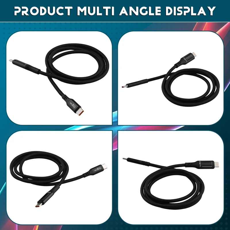 Кабель USB Type C к 240 Вт PD 3.1 Зарядное устройство для быстрой зарядки USB2.0 480 Мбит / с