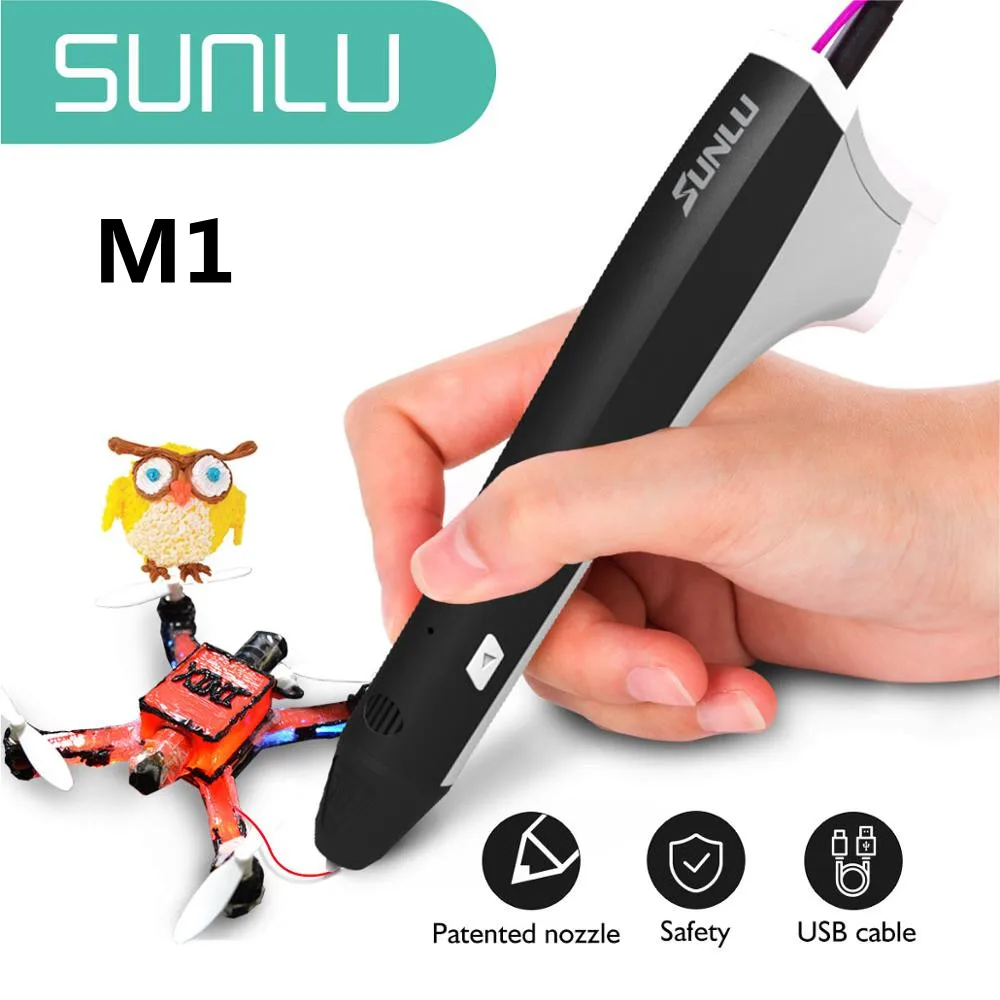 

SUNLU 3D Pen 3D Printing Pens M1 Support PLA PCL Filament Best Birthday Gift for Kids Popular Magic Creative DIY Gift Doodle Pen