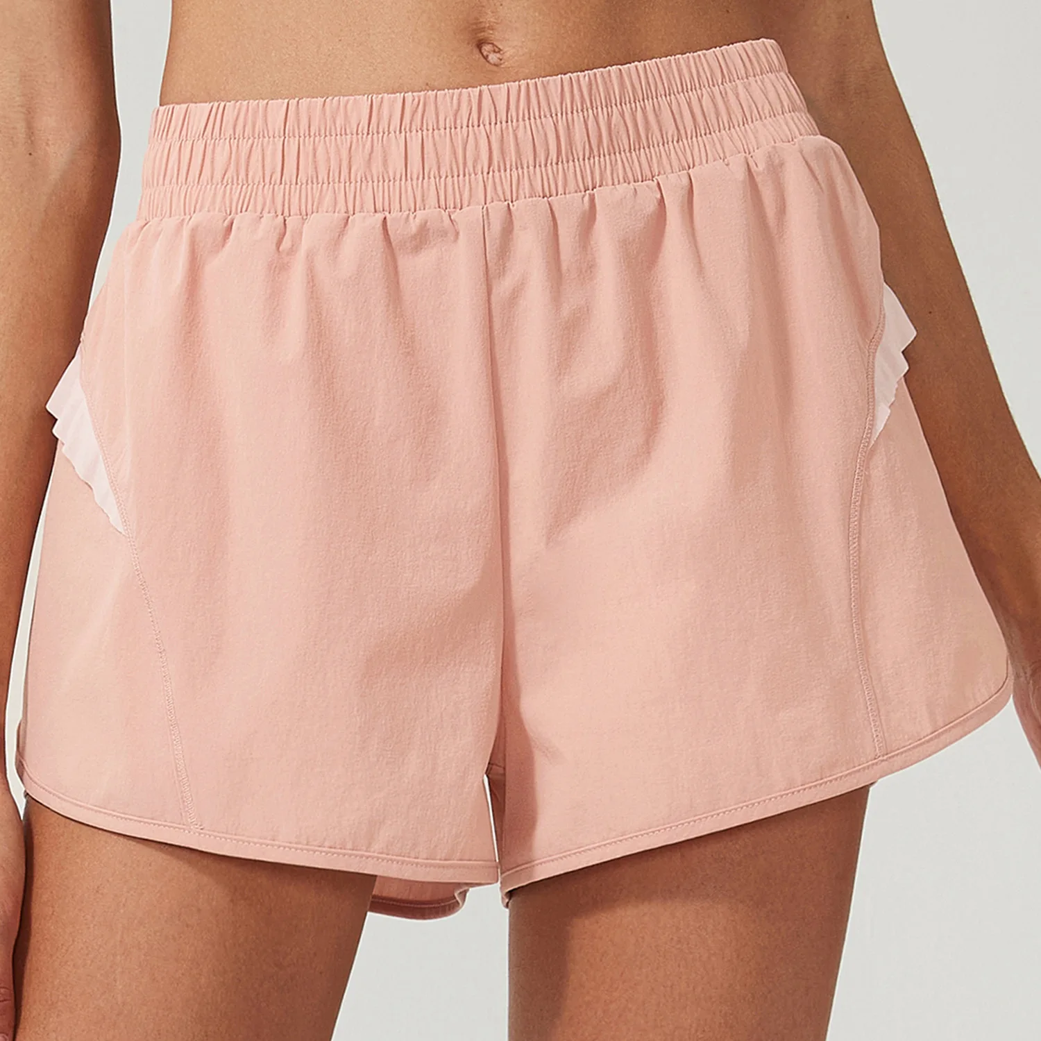 Elmsk New Summer Casual Loose Running Shorts Anti-Fade Running Yoga Fashion Ladies Fitness Fake Two Piece Sports Shorts Bermuda