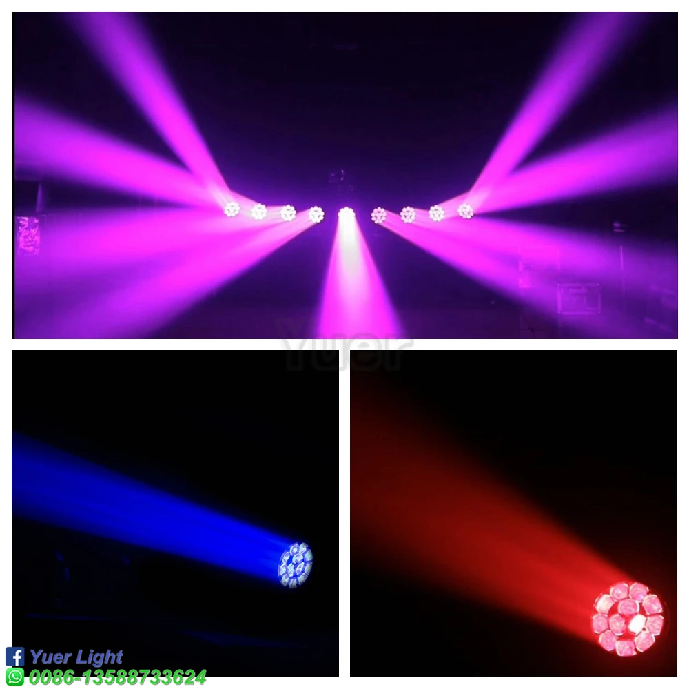2 шт./лот светодиод с подвижной головкой 12x40 Вт RGBW 4 в 1 светодиоды мобильный свет