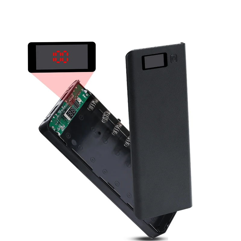 Внешний аккумулятор 5 В 2 USB-порта 8x18650 зарядное устройство мобильный телефон