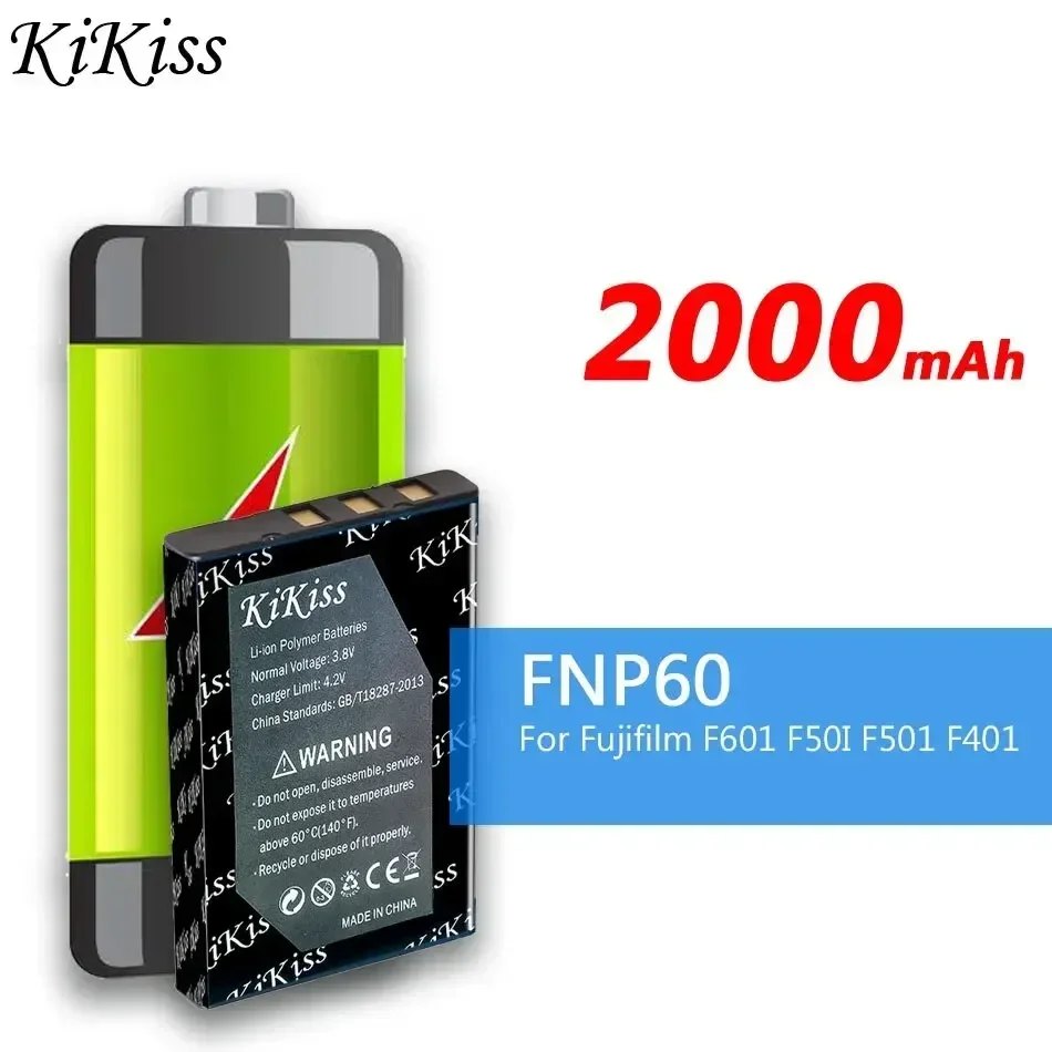 Аккумулятор 2000 мАч FNP60 NP60 SLB 1137 1037 K5000 D-Li2 Li-20B CNP-30 для Fujifilm F601 F50I F501 F401 ZOOM F410 F601Z Bateria