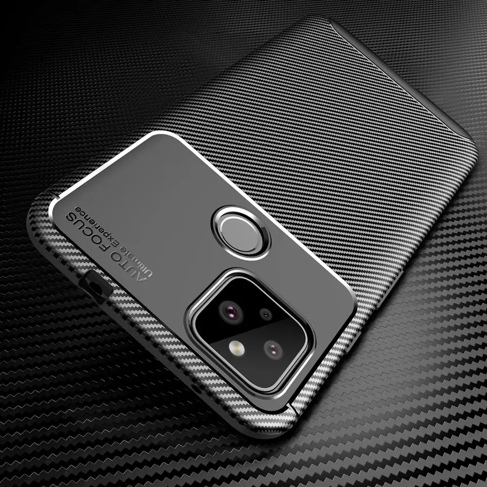 For Google Pixel 4A 5G 5A 6 Pro 6A 7 Pro 7A Shockproof Case Carbon Fiber Soft TPU Silicone Protective Back Cover Coque Fundas