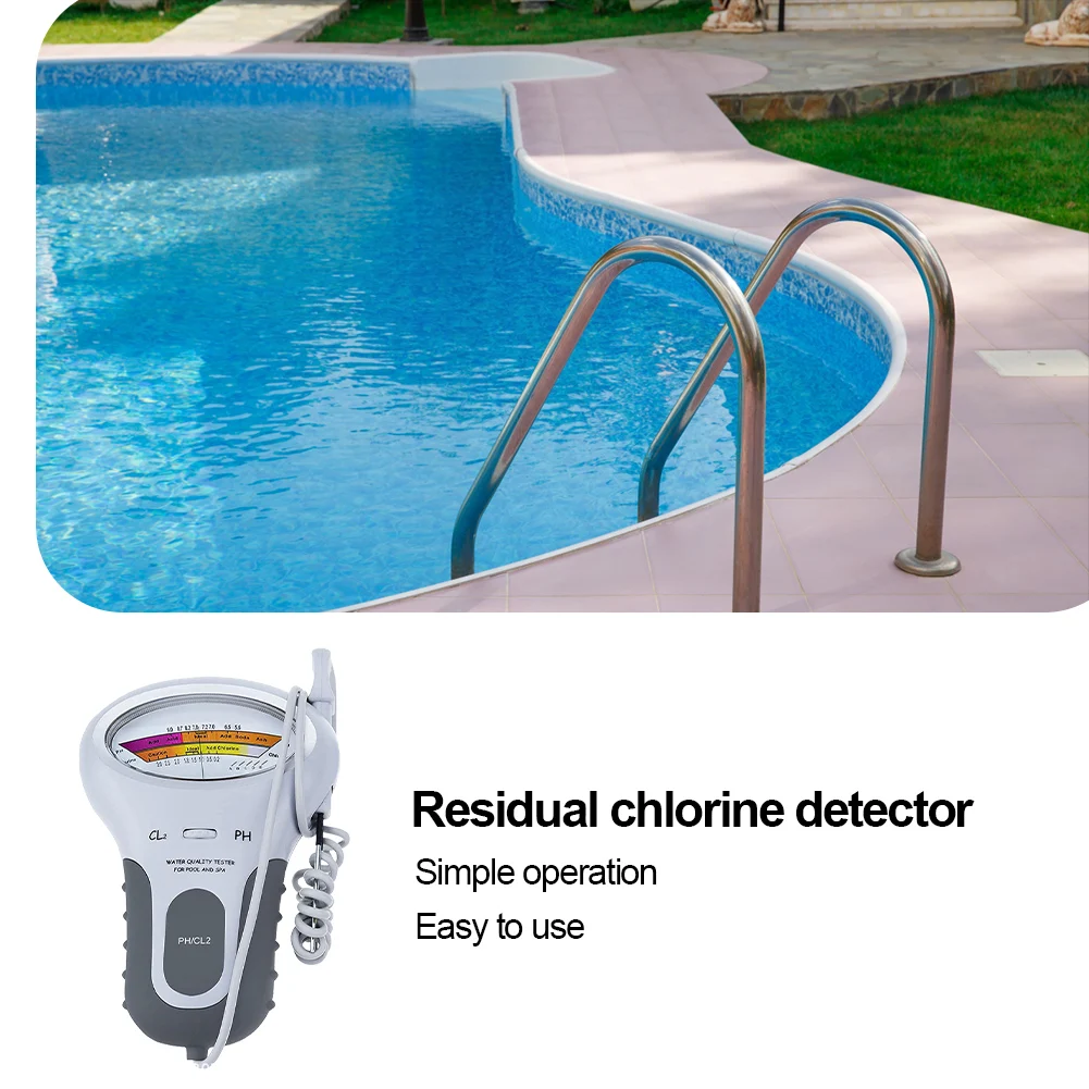

PH Chlorine Meter CL2 Measuring Water Monitor with Probe for Swimming Pool Spa PH Chlorine Cl2 Level Meter Tester