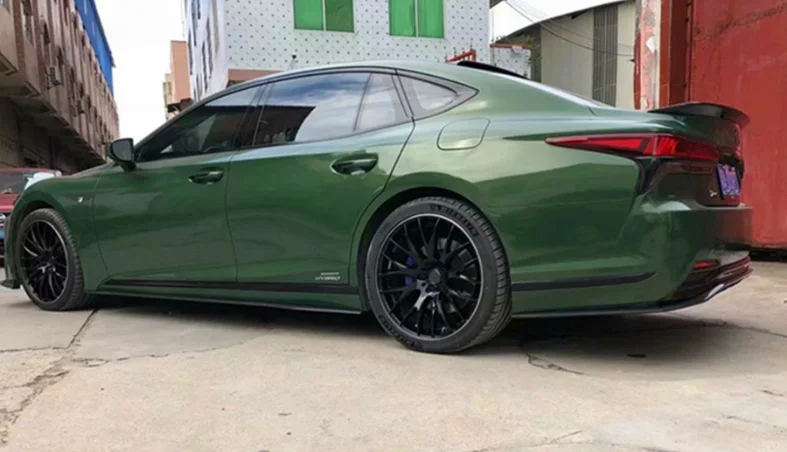 Для Lexus LS350 LS500 2020-2022 бампер из настоящего углеродного волокна, передние разветвители для губ, задний диффузор, боковая юбка, спойлер, защитный комплект кузова (art.: 3920cb84ca75d) - 3920cb84ca75d
