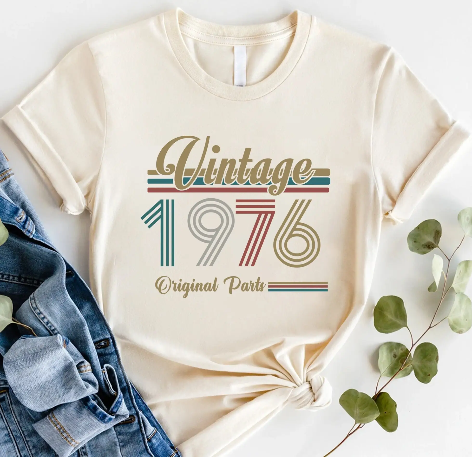 Футболка на 48й день рождения винтажная 1976 для лучшей подруги женщины