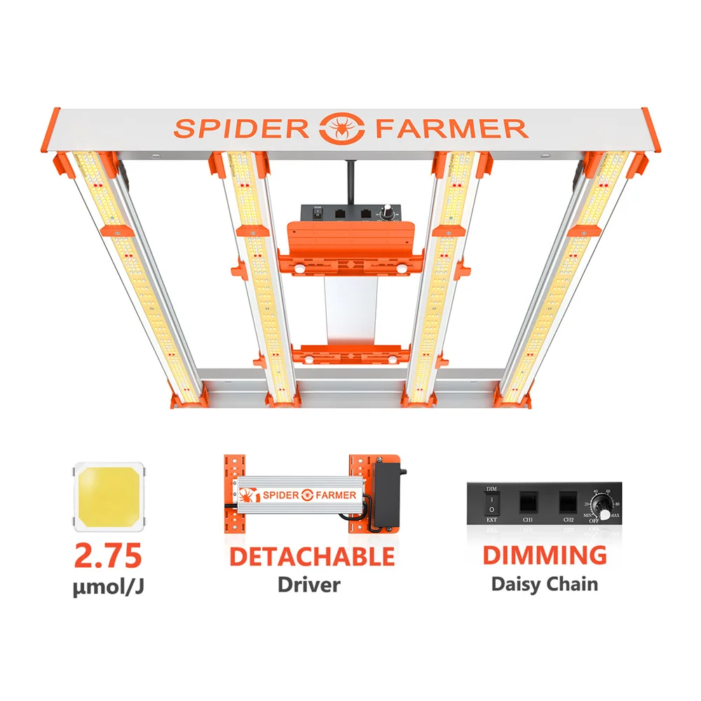 Spider Farmer G3000 LED Growing Light Full Spectrum Commercial For Seedling Veg Flower Plants Indoor Hydroponics