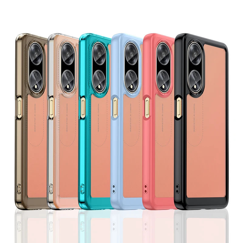 For OPPO A98 5G Case Cover OPPO A98 Capas New Shockproof Phone Bumper Clear Transparent Multicolor For Fundas OPPO A98 5G Cover