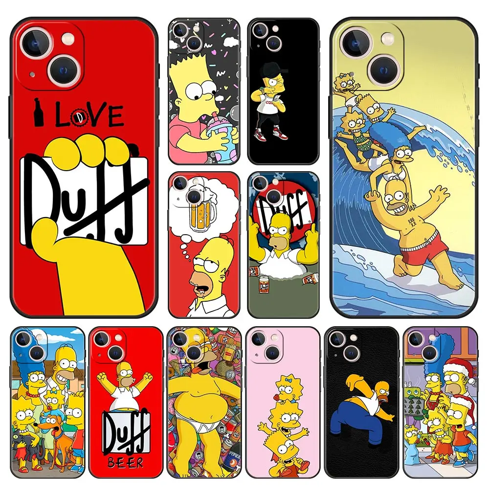 

The-Simpsons For iPhone 11 12 13 Pro Max 12 Mini 8 7 SE2 XR X XS Max 6 6s 7 8 Plus Soft Phone Case Funda Coque