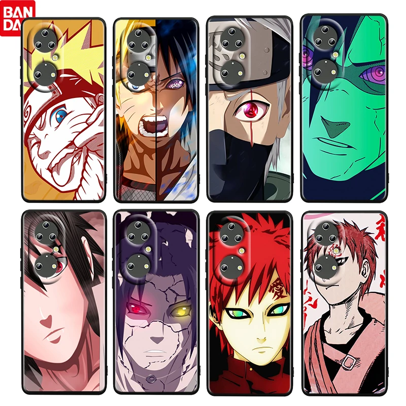 

Anime NARUTO Big Face For Huawei P50 40 30 20 10 9 Lite E Mini Pro 5G TPU Soft Silicone Black Cover Phone Case Cover Funda Coque