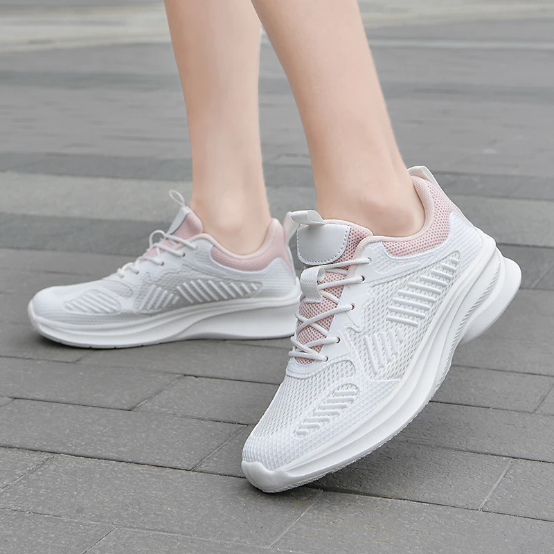 Women's Lightweight Running Shoes Daily Casual Women's Mesh Casual Sports Shoes Lace Up Girls' Outdoor Sports Running Shoes