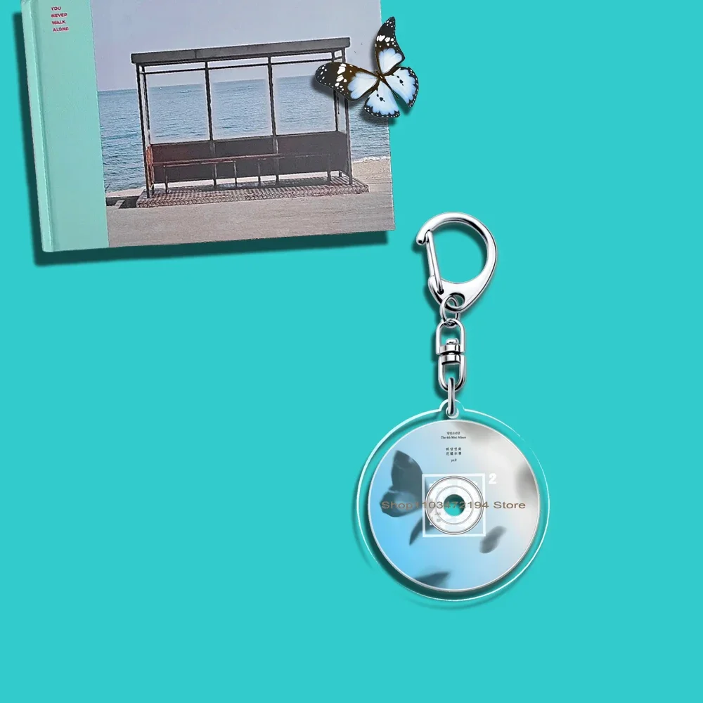 Акриловый брелок для ключей Kpop Mini CD GOLDEN MUSE Album LAYOVER Agust Dds FACES INGIDO Брелок V Teakook