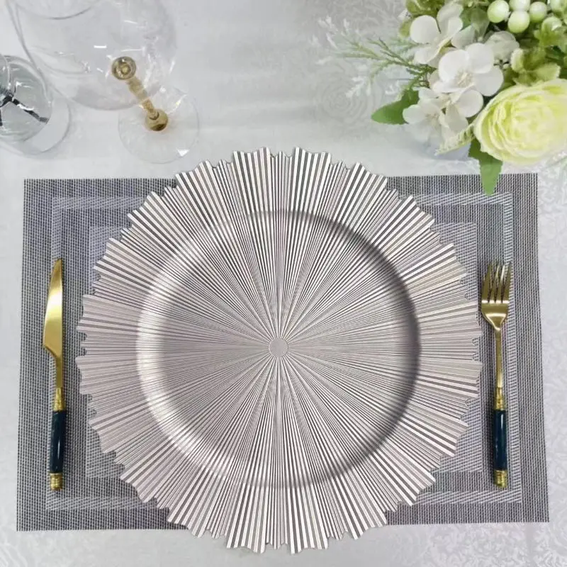 10 шт. 13 дюймов гальванические лотки неправильной формы для свадьбы, отеля, детской настольной пищи, фруктов, хлеба, дисплей