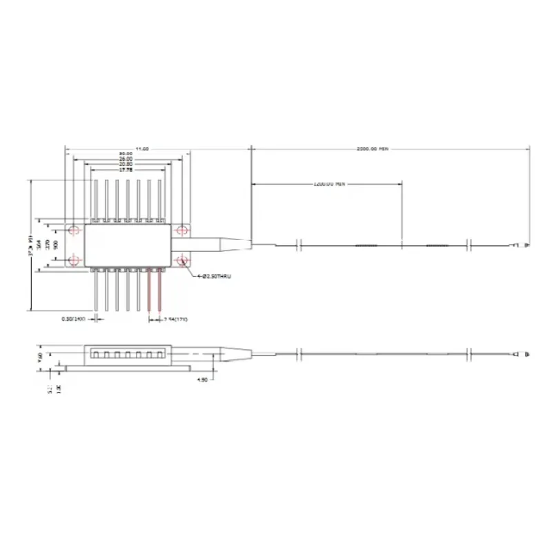 НОВЫЙ 785нм FP лазерный диод Butterfly 14-контактный с термистором TEC 30мВт SM785HP PM780HP, оптоволоконный коннектор FC APC BFLD-F785-30SM-FA (art.: 3920dc0d5bbd2) - 3920dc0d5bbd2
