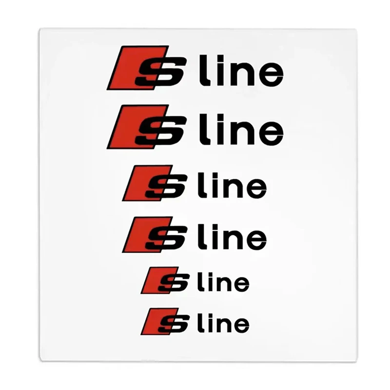 

6 шт. наклейка на автомобильный тормозной суппорт, декоративные наклейки из ПВХ для Audi S1 S2 S3 S4 S5 S6 S7 S8 RS RS3 RS4 RS5 RS6 Q5 Q3 Q4 Q7 Q8 TT RS7 B6 B4