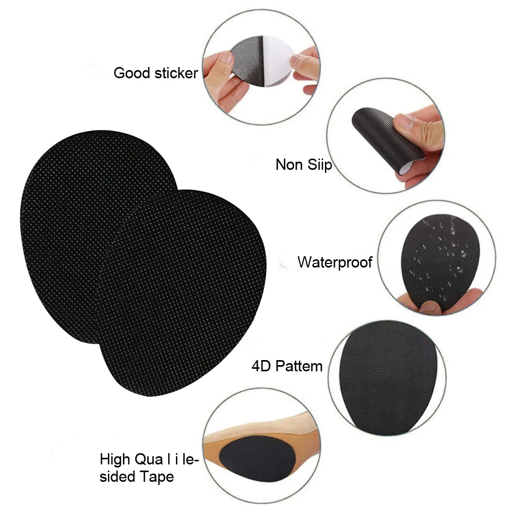 

20pcs Bottom Grip Accessories High Heel Cushion Self Adhesive Non Slip Replacement Traction Noise Reduction Shoe Pads Rubber