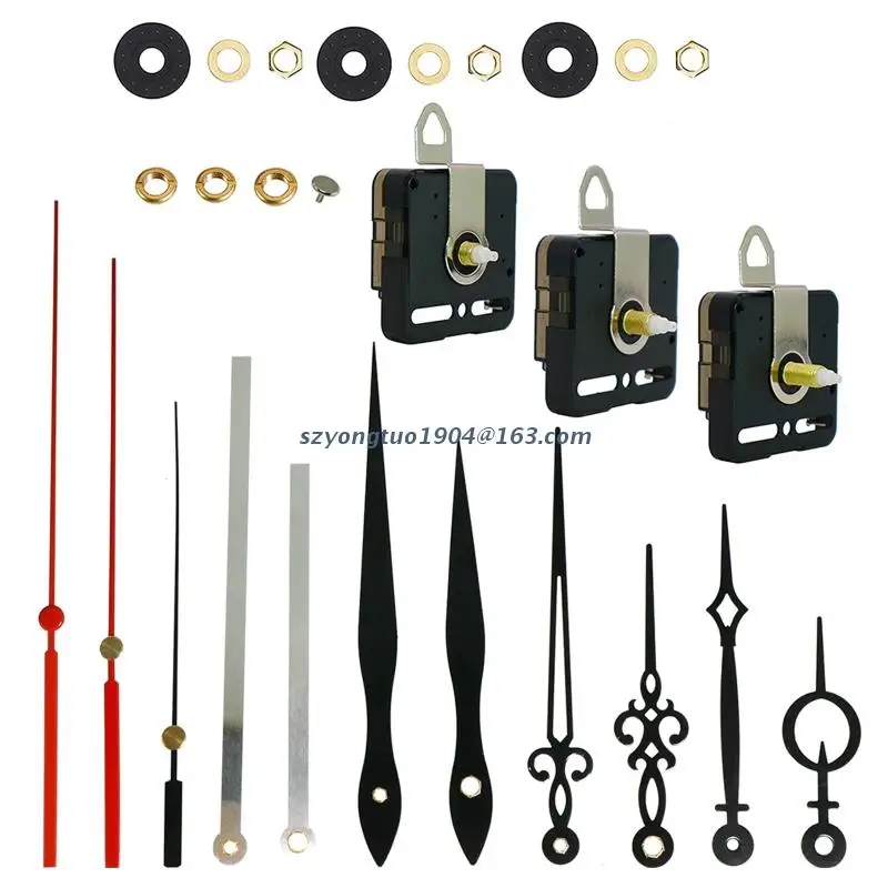 

P82D Non-Ticking Wall Clock Movement Mechanism DIY Repair Parts Long Shaft Quartz Clock Movement Replacement Durable