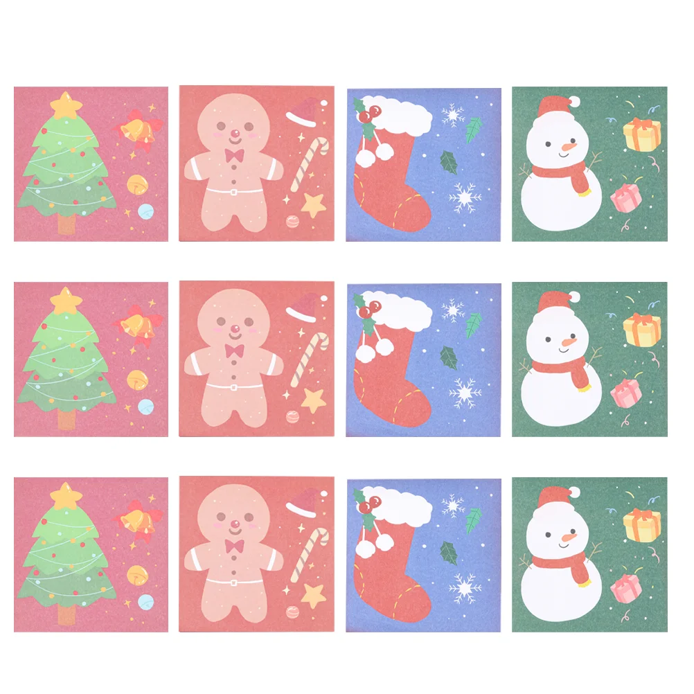 

Office Notepad Christmas Sticky Notes Notepads Tearable Memo Sticker Stickers Planner Lovely Message