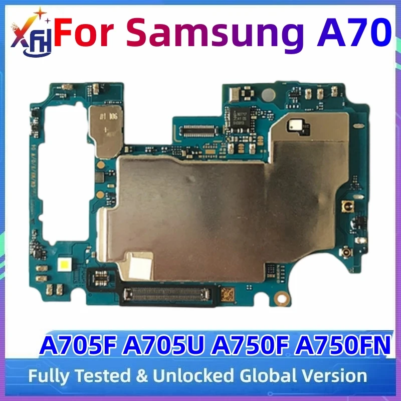 

64GB 128GB Motherboard MB For Samsung Galaxy A70 Mainboard A705F/GN/GM A750GN A750DS Unlocked Logic Board EU Version